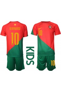 Portugal Bernardo Silva #10 Babytruitje Thuis tenue Kind WK 2022 Korte Mouw (+ Korte broeken)